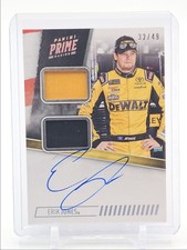 ERIK JONES 2019 PRIME RACING DUAL USED PATCH AUTOGRAPH AUTO /49 Q1887