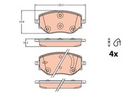 Bremsscheiben-BremsbeläGe-Kit TRW Automotive GDB2324 FüR OE 41 06 088 85R