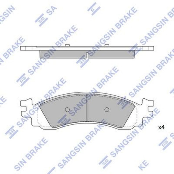 Bremsbelagsatz Scheibenbremse Vorderachse FüR Ford USA Explorer-image