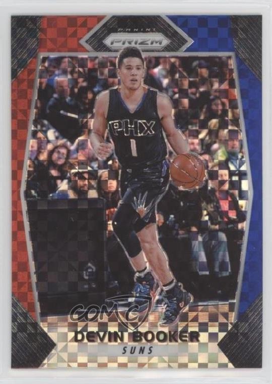 2017-18 Panini Prizm Red White & Blue Prizm Devin Booker #63 0b0