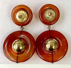 QVC Luxe Rachel Zoe Centric Bead Drop Brown Earrings — photo 3