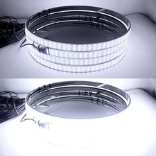 4-row 17.5 Pure White Led Wheel Rim Ring Lights For Truck Strobestay On White
