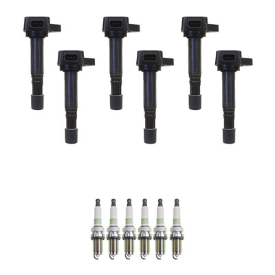 Denso 6 Ignition Coil 6 NGK Platinum Spark Plugs Kit For MDX Pilot Vue 3.5 V6