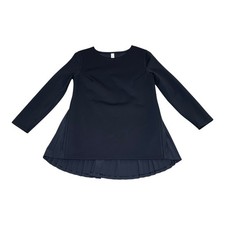 Lululemon Athletica Womens Black Long Sleeve Pleated Hem Dress Size 4 Soft Yoga