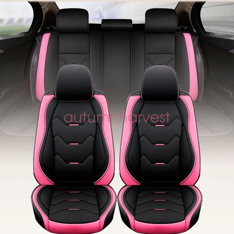 PU Leather 5 Seat Covers Full Set Front & Rear Cushion Fits Toyota Corolla Car - Image 2 of 4