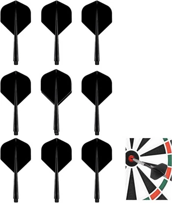 9 Stück Dart Zubehör Flight Flights Darts für Dart Flights Mit Schaft 75mm Schäf