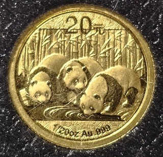 A 2013 China 1/20 oz Gold Panda BU