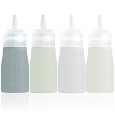 Condiment Squeeze Bottles, 12 oz Silicone Squeeze Bottles For Sauces, Leak Pr...