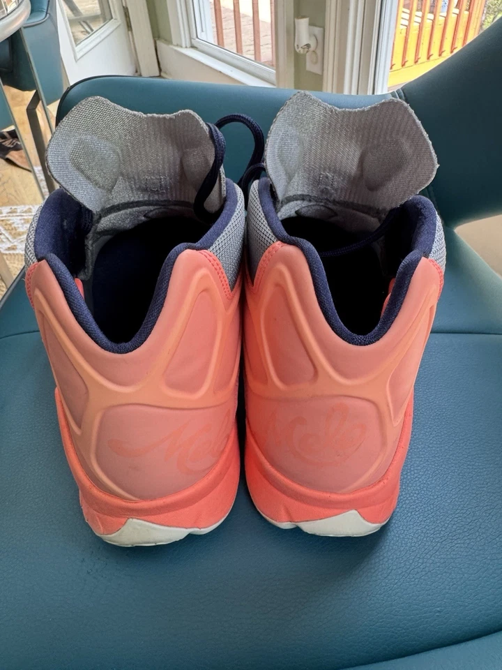 Zapatos de baloncesto Carmelo Anthony Melo Jordan M12 Hyper Orange gris lobo talla 11 Foto 4 de 4