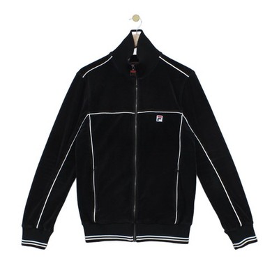 Fila Trainingsjacke Herren Größe M schwarz 80er Freizeit Velour