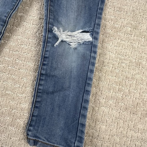Lucky Brand Kids Jeans Girls Size 5 Billy Straight Distressed Medium Wash - Picture 2 of 8