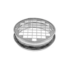 4" Inch (net 3/8" x 3/8" in) Steel Mesh Duct End Cap with Rubber Gasket - 