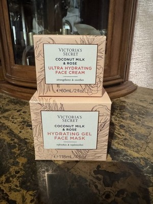 Victorias Secret Coconut Milk & Rose Hydrating Gel Face Mask, & face cream  New