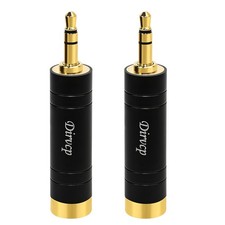 1/4 inch to 3.5mm Stereo Headphone Adapter - 2-Piece Set with 6.35mm Female S...