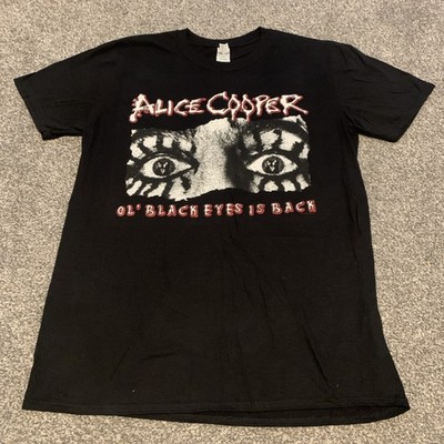 Alice Cooper Ol Black Eyes Is Back 2019 Tour Graphic Print T-shirt Size Large