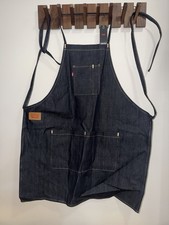 NWT Levi Strauss & Co Denim Work Apron Dark Wash 100% Cotton Red Tab OS