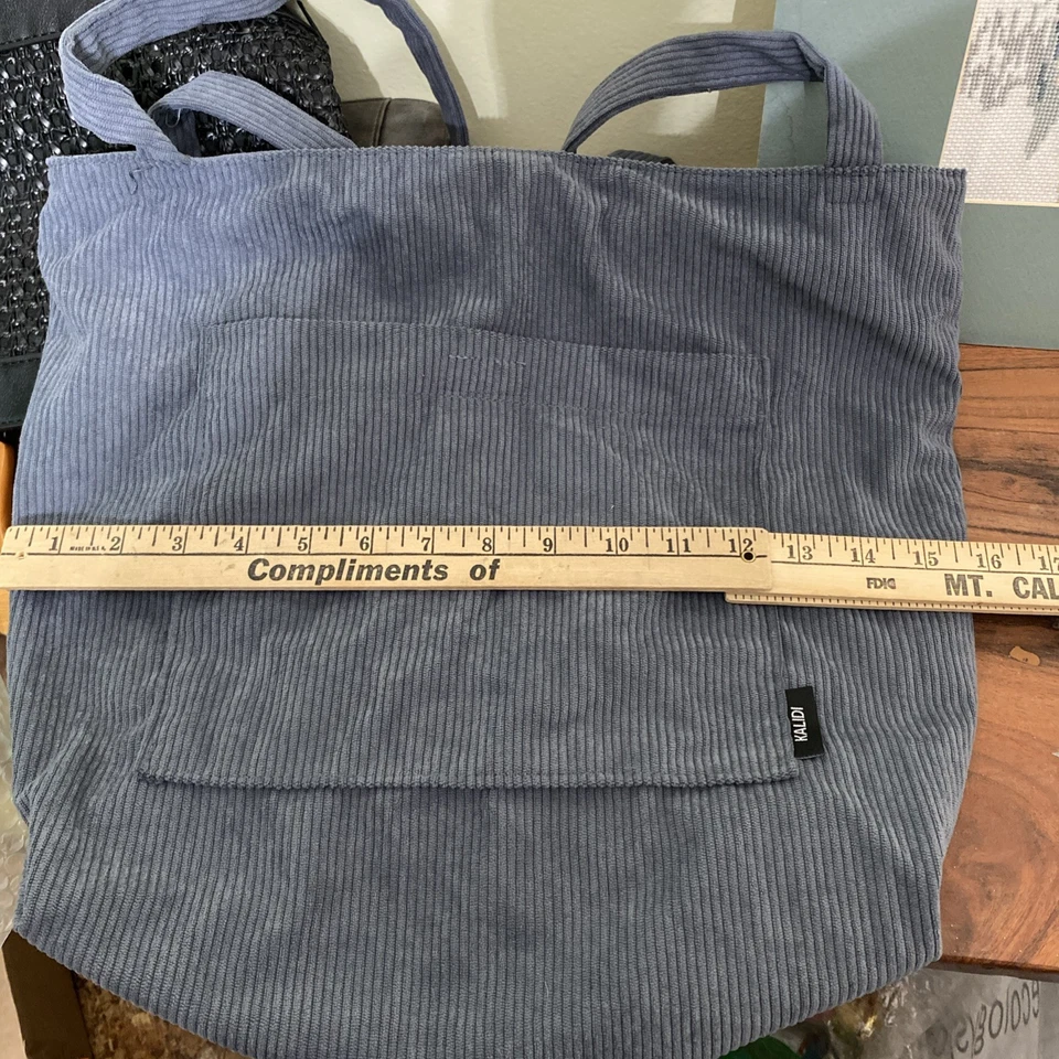 Bolso de Mano KALIDI Elegante Bosque Pana Gris Hombro Gran Capacidad Neutro Boho Foto 4 de 4