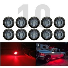 Smoked Len Marker 3/4" Light LED 12V Truck Trailer Side Round Bullet Light Lamps