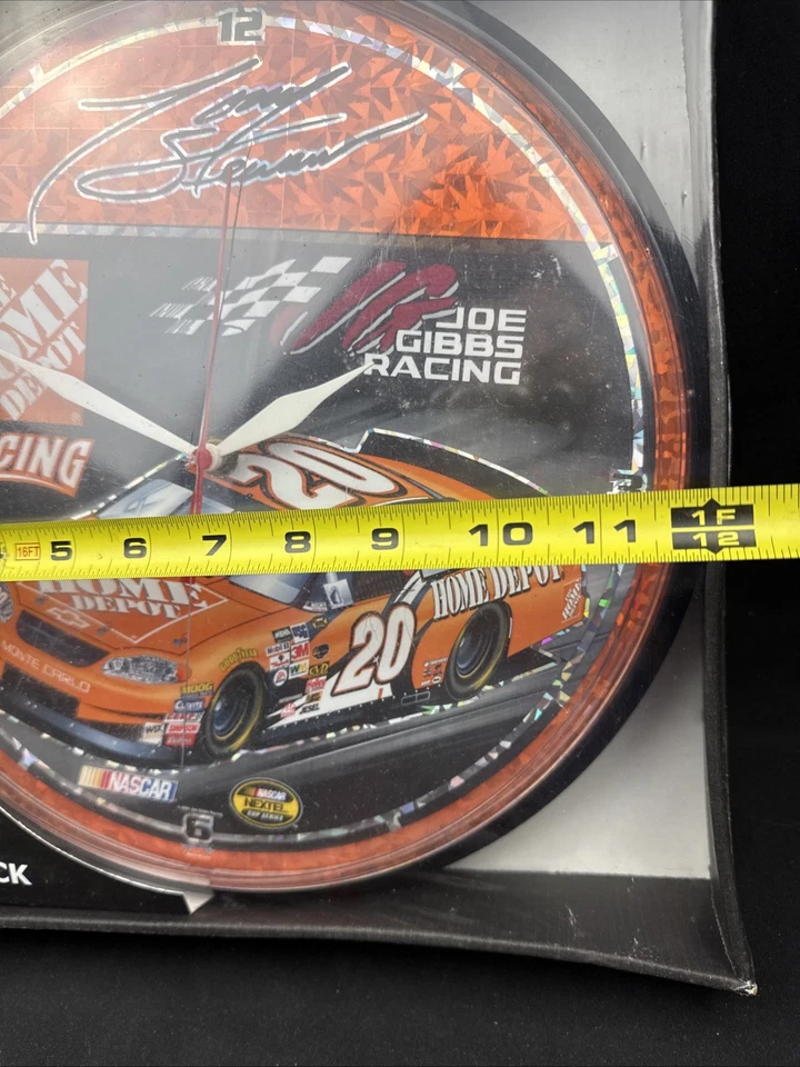 NASCAR Tony Stewart #20 Large Wall Clock NIB Home Depot Racing Wincraft Sports - Image 2 of 4