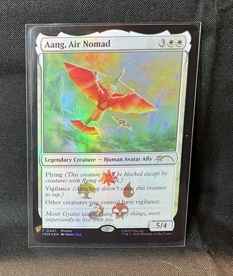  ️ Aang, Air Nomad   Avatar The Last Airbender Promo #001   MTG NM  ️