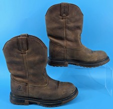 Rocky Kids Ride FLX Waterproof Western Boot Sz 5M Brown Leather Western Insulate