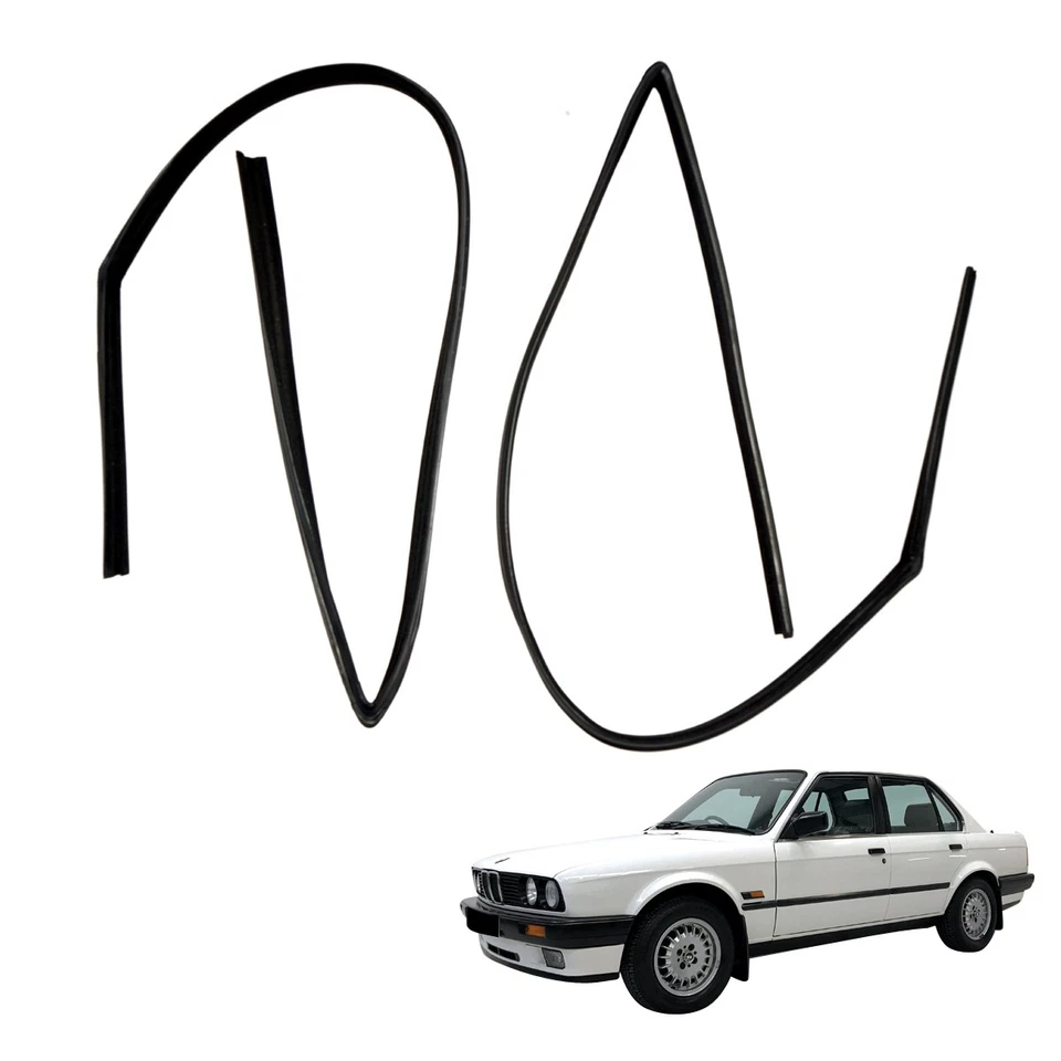 Ajuste BMW 3 Series M3 E30 Sedan 318i 325e 325ix 84–91 conjunto de canais de corrida de vidro para janela - Imagem 2 de 4