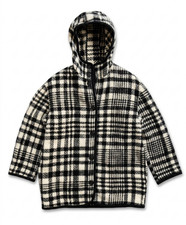 STELLA McCARTNEY Plaid Alpaca Wool Hooded Coa...
