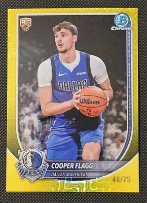 2025-26 Bowman Chrome Cooper Flagg Rookie#BCV-1 Yellow Mojo Refractor /75 