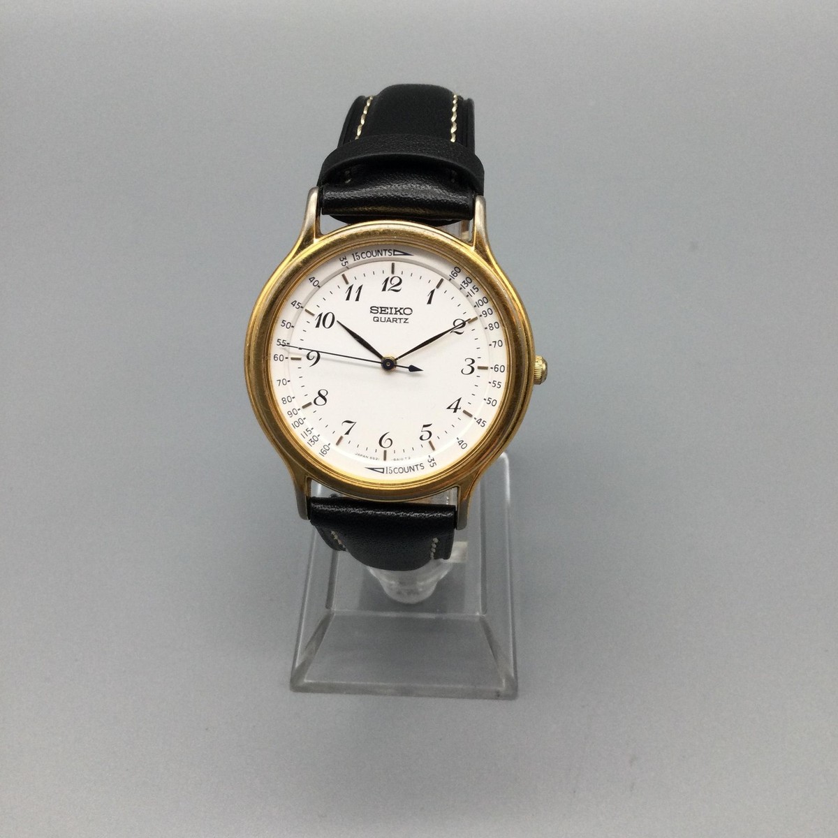 Vintage Seiko Mens Watch 35mm Sweep Seconds Pulsometer 5S21-8A19