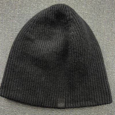 Rag & Bone 100% Kaschmir Beanie Mütze Einheitsgröße graues Band