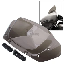 Motorcycle 10" Windshield Windscreen w/Bracket Fit For Harley Street Glide 23-up