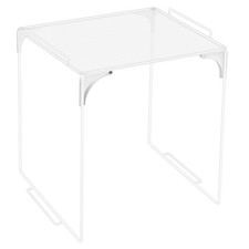 Locker Organizer Shelf White Stackable Extra Locker Shelf Storage Cabinet Acc...