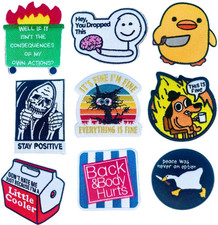 9PC Funny Patches, Hook and Loop Tactical Morale Patch for Backpack Vest Cool