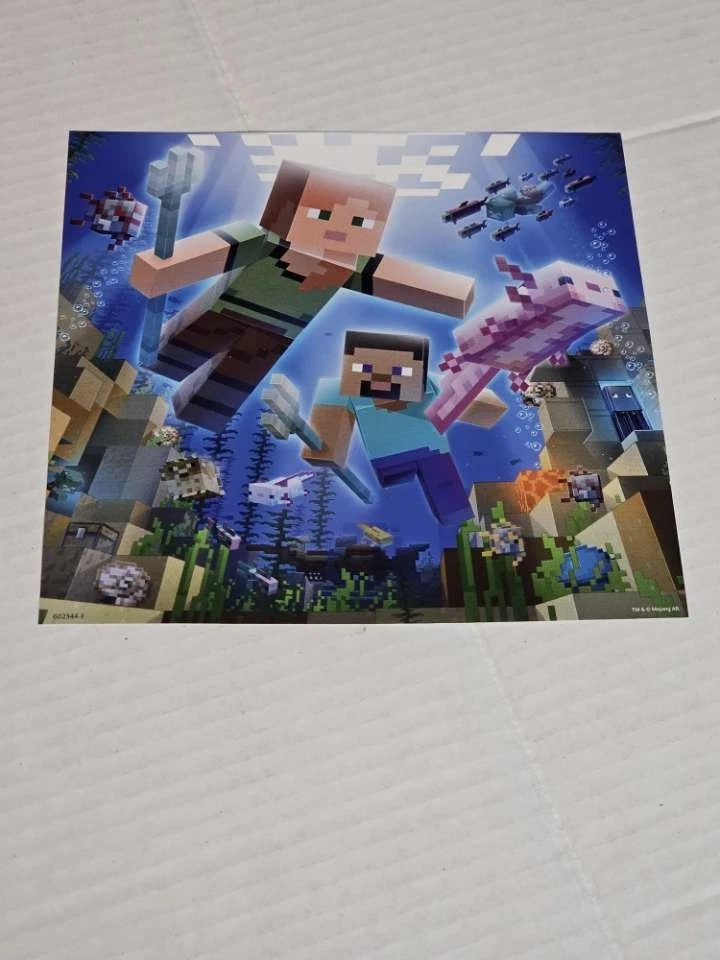 Ravensburger Puzzle 2022 3x49 Piece MINECRAFT BIOMES Age 5+ Complete 056217 - Image 4 of 4