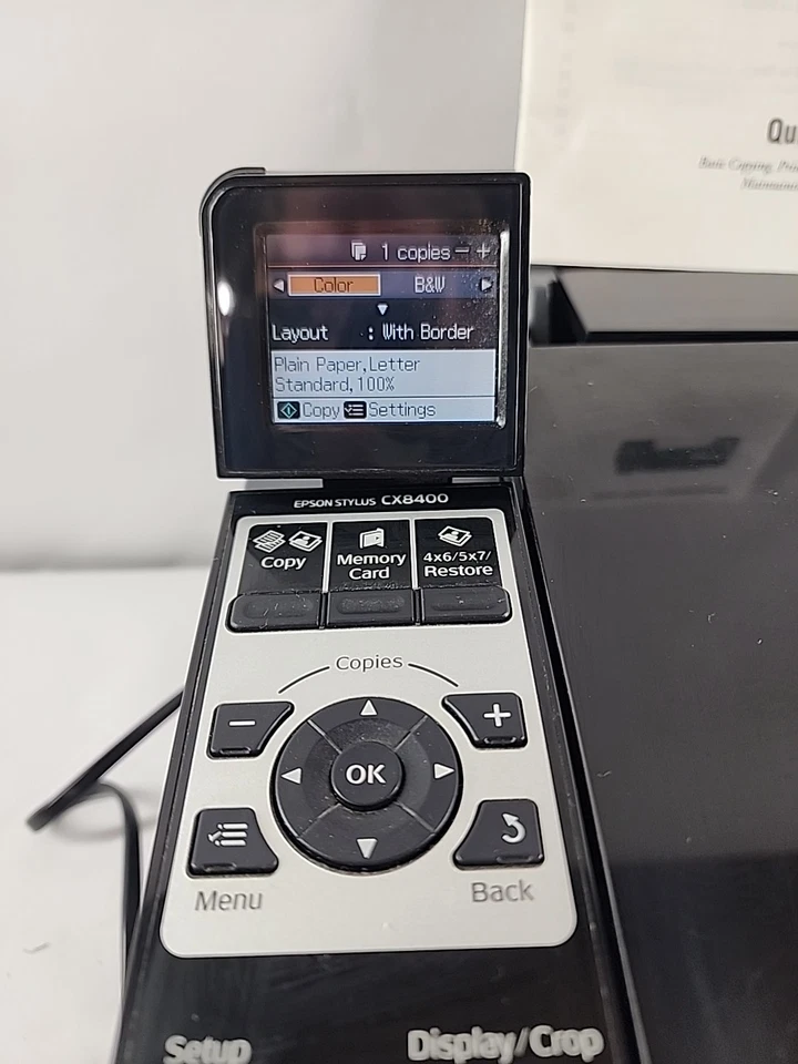 EPSON Stylus CX8400 All-In-One Inkjet Printer, Copier, Scanner NO BOX NEVER USED - Image 4 of 4