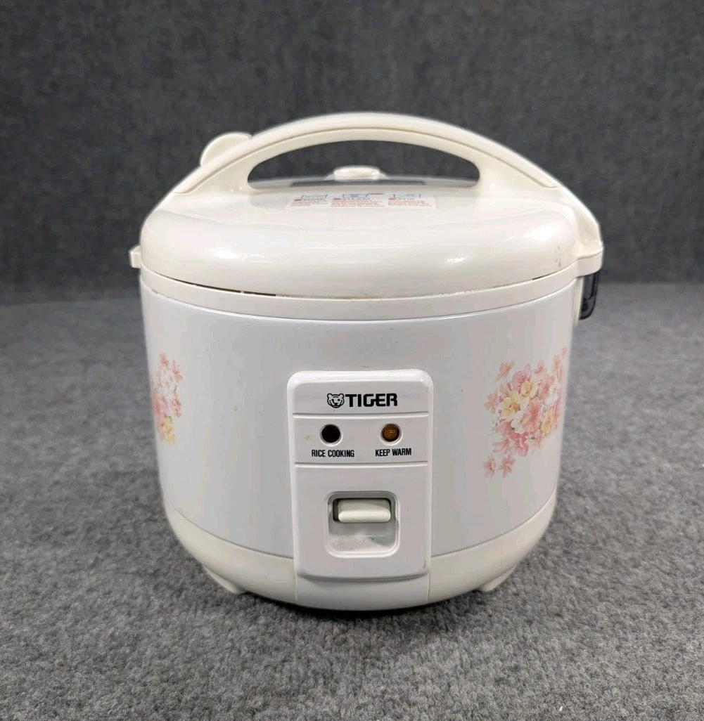 Tiger JNP-0550 3-Cup Rice Cooker Warmer - White Clean Flower Design Vintage