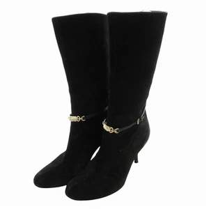 Gucci Bottes Courtes Logo Ceinture Talon Daim 36,5 C Noir FF Occasion 5eb264af9026c77e3996