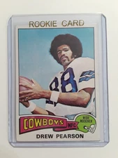 1975 Topps Drew Pearson Rookie #65 football card Dallas Cowboys