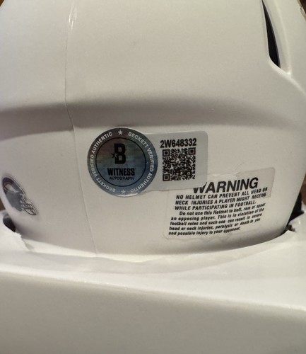 Eric Allen Signed Philadelphia Eagles Lunar Eclipse Mini Helmet HOF 25 Beckett - Picture 10 of 12