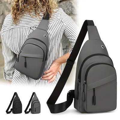Men's Chest Bag Crossbody Bag Large Capacity Outdoor Sports Leisure Shoulder Bag