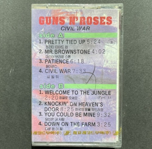 GUNS N' ROSES-LIVE 1991 HEE JEE KOREA FIRST PRESS CASSETTES SEALED - Picture 2 of 3