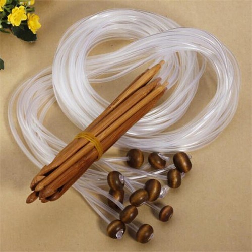 1.2m 48" 12 Different Size/Set Tunisian Carbonized Bamboo Needle Crochet Hook-*- - Picture 2 of 12
