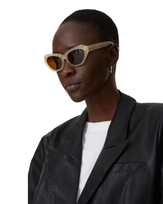 LINDA FARROW / DRIES VAN NOTEN サングラス Dries Van Noten - Cream Sunglasses Linda Farrow Edition FREE