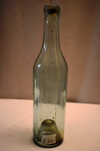 Antik Glasflasche Klar Wein Push-Up Kick-Up Sockel Zylinder Rare Zum Sammeln " - Bild 3 von 9
