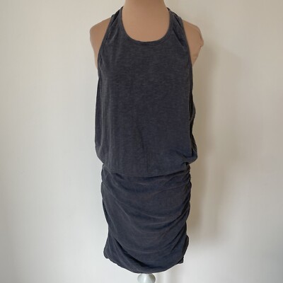 sundry ruched tank dress SUNDRY Ruched Tank Dress in Pigment Paper