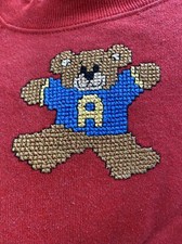 Vintage Pannill Sweatshirt Embroidered Bear Sz XL USA Made