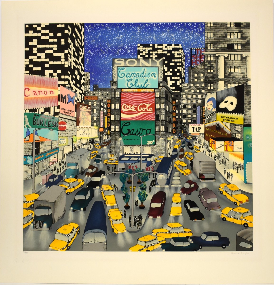 Signs of the Times limited edition signed serigraph by Linnea