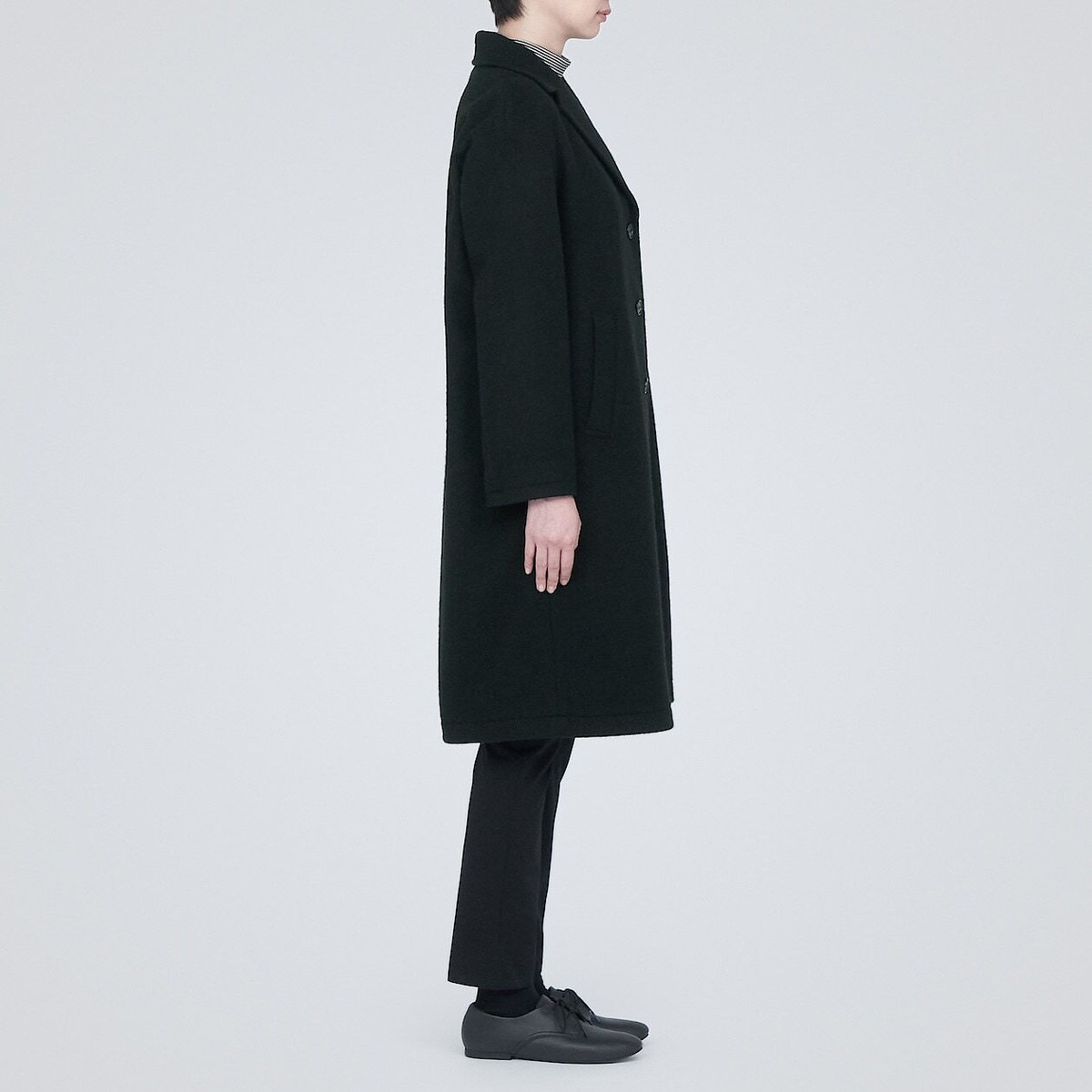 ジャケット・アウター Vintage cashmere blend chester coat BLK Uniqlo + WOMEN +J CASHMERE-BLEND CHESTER COAT