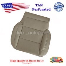 Driver Bottom Perf Leather Seat Cover Tan For 15-19 Chevy Silverado 1500 2500