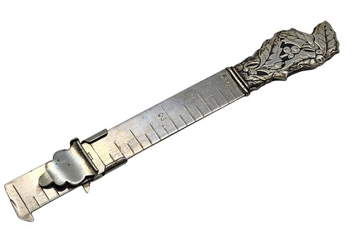 ANTIKES Sterling Silber Nähen Saum Messschieber Lineal / Messschieber - Bild 4 von 4